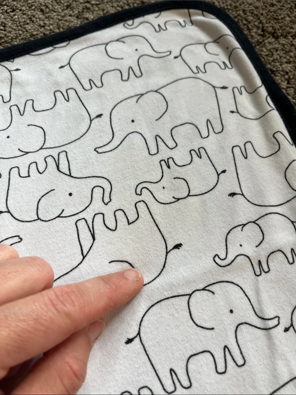 Baby Reversible Elephant & Stripe Blanket pair